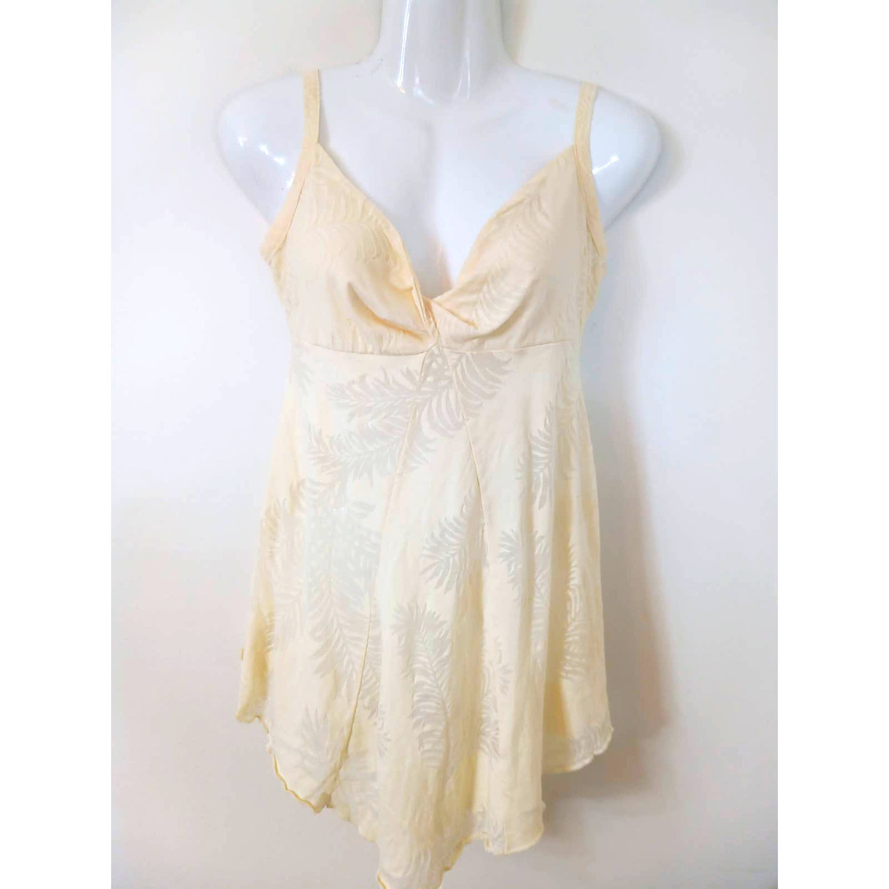 Kenneth Cole Ivory Sheer Leaf Handkerchief Top